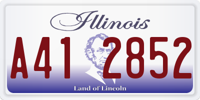 IL license plate A412852