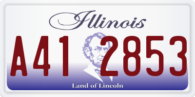 IL license plate A412853
