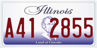 IL license plate A412855