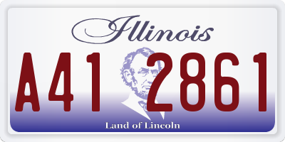 IL license plate A412861