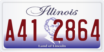 IL license plate A412864