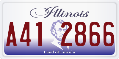 IL license plate A412866