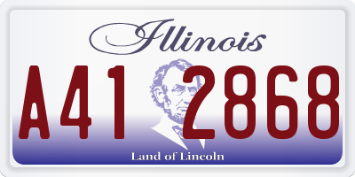 IL license plate A412868