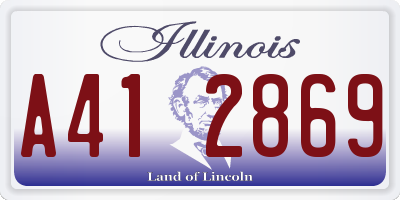 IL license plate A412869