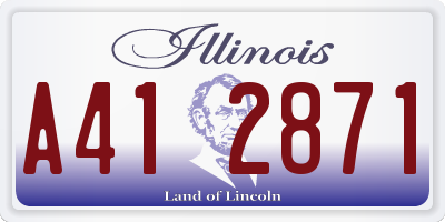 IL license plate A412871