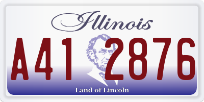 IL license plate A412876