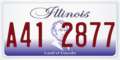 IL license plate A412877