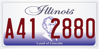 IL license plate A412880