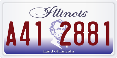 IL license plate A412881