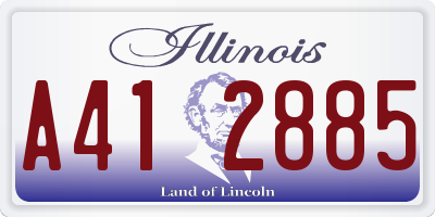 IL license plate A412885
