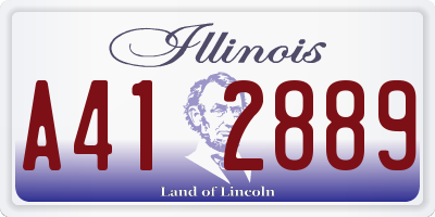 IL license plate A412889