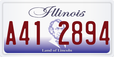 IL license plate A412894