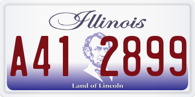 IL license plate A412899