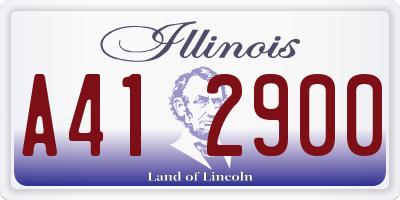 IL license plate A412900