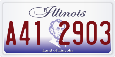 IL license plate A412903