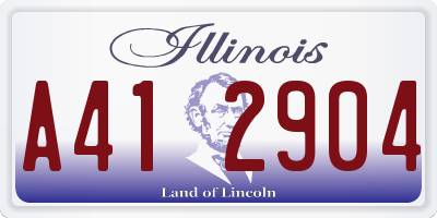 IL license plate A412904
