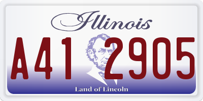 IL license plate A412905