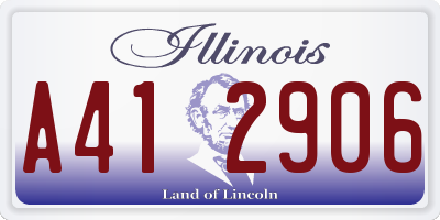 IL license plate A412906