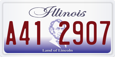 IL license plate A412907