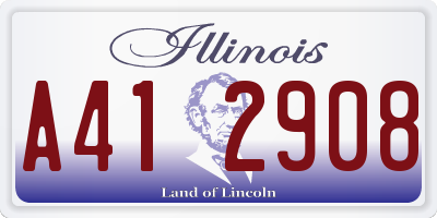 IL license plate A412908