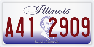 IL license plate A412909
