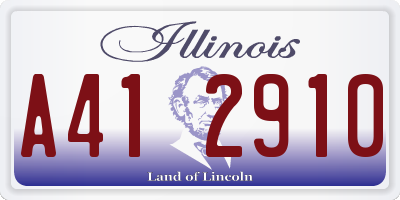 IL license plate A412910