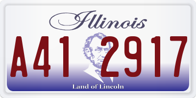 IL license plate A412917