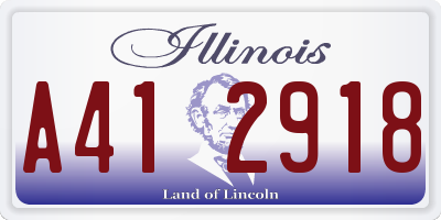 IL license plate A412918