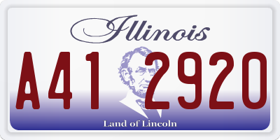 IL license plate A412920