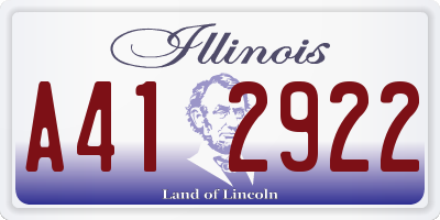 IL license plate A412922