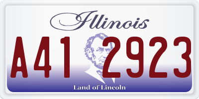 IL license plate A412923