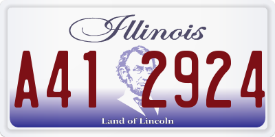 IL license plate A412924