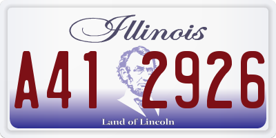 IL license plate A412926