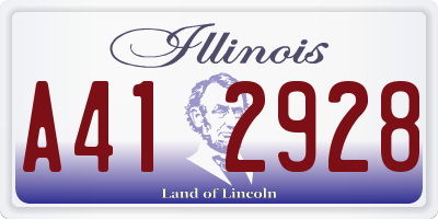 IL license plate A412928