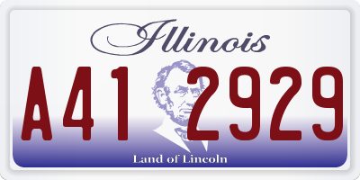 IL license plate A412929