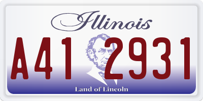 IL license plate A412931