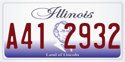 IL license plate A412932