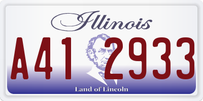 IL license plate A412933