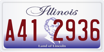 IL license plate A412936