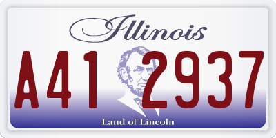 IL license plate A412937