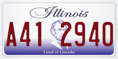IL license plate A412940