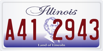 IL license plate A412943