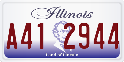 IL license plate A412944