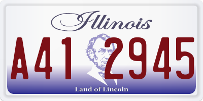IL license plate A412945