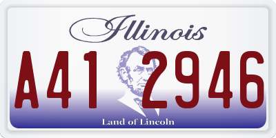 IL license plate A412946