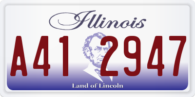 IL license plate A412947