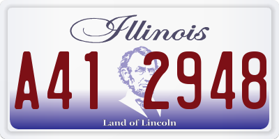 IL license plate A412948