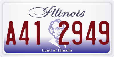 IL license plate A412949