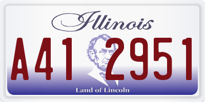 IL license plate A412951