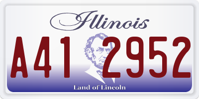 IL license plate A412952